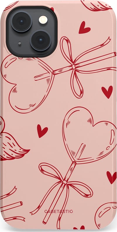 Casetastic Hoesje Geschikt voor Apple iPhone 14 Plus Magsafe - Stijlvolle Beschermende Duo-layer Case - Zoete strikjes