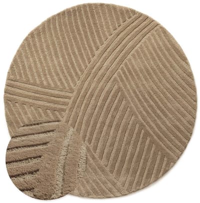 Rond design vloerkleed - Balans Field beige 150
