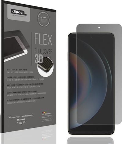 dipos FLEX – Matte Privacy Screenprotector geschikt voor Huawei Enjoy 90 | Volledige Schermbescherming | Case-Friendly