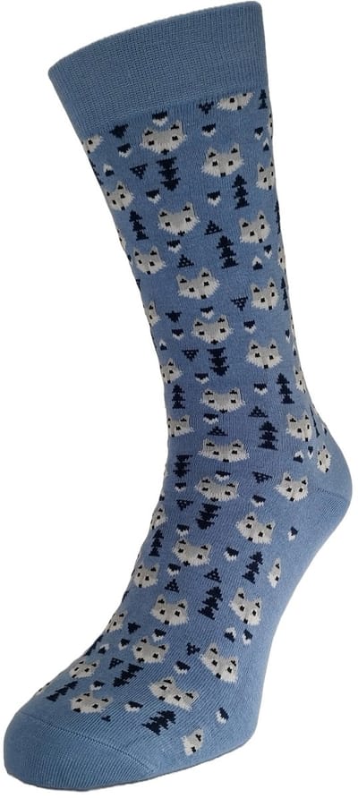 Bonnie Doon Fox Socks met Ingebreide Vossen kopjes Dames Sokken Coronet Blauw maat 36/42 - Gladde Teennaad - Katoen - Word Je Vrolijk en Happy van - Cadeau sokken - Zachte Voorgewassen Katoen - OEKO-TEX gecerificeerd - Coronet Blue - BT991142.187