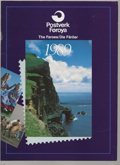 FOTOBOEK MET POSTZEGELS FARÖER EILANDEN 1989