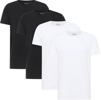 Mustang T-shirt Style Allen 4-Pack Verpakking van 4
