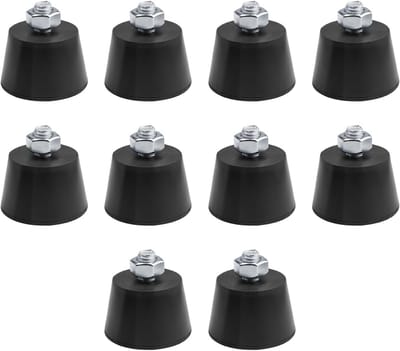 Set van 10 M8 Schroefbare Rubber Voeten, Antislip Meubelpoten, Verstelbare Poten voor Meubels, Fitnessapparatuur en Keukenapparatuur