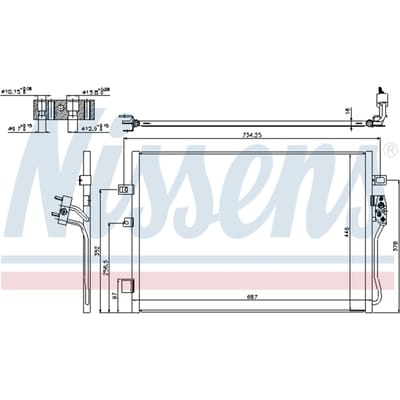 Condensator, airconditioning NISSENS 940342