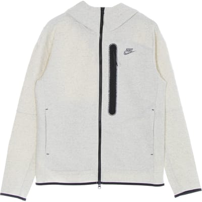 Lichtgewicht herensweatshirt met capuchon en rits Tech Fleece capuchon met volledige ritssluiting Revival Wit/htr