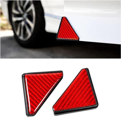 2 Stuks Auto Deur Hoek Anti-Kras Bescherming, Universele Hoekbescherming Stickers voor Auto Deuren, Voorkom Schade en Krassen (Rood)