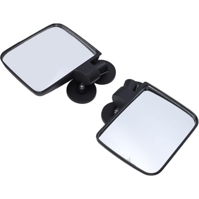 1 Paar Golftrolley Achteruitkijk Zijspiegels Grote HD Glazen Magnetische Spiegels Universeel voor Tractoren white