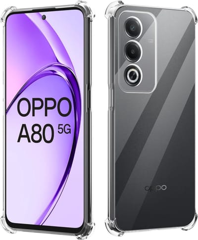 Casemania Hoesje Geschikt voor Oppo A80 - Transparant - Anti Shock Hybrid Back Cover