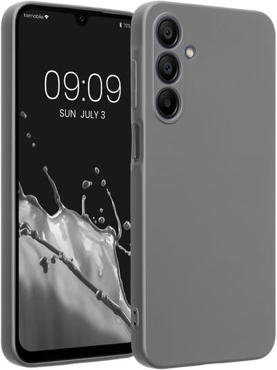 kwmobile metallic telefoonhoesje van TPU - geschikt voor Samsung Galaxy A16 5G - Flexible case voor smartphone - In metallic grijs