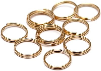 Sleutelringen koperkleur | Koperen sleutelring | Sleutelring koper | Koperkleurige sleutelring | Metalen sleutelring | Ronde sleutelring | Sleutelring voor sleutelhanger | Koperen ring voor DIY-projecten | Sleutelring tassen en accessoires | 10 stuks