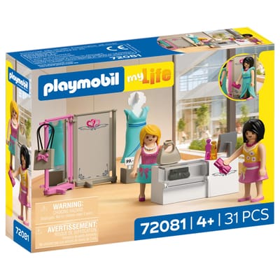 PLAYMOBIL MyLife Fashion Boutique | 2 figuren met paspop en toonbank | Stimuleert creativiteit | Kinderspeelgoed voor kinderen vanaf 4 jaar | 72081