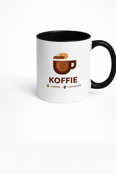 Koffie Mok - +3 Energie - Grappige Mok voor Koffieliefhebbers