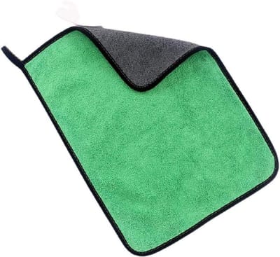 Microvezeldoeken - Koraal fleece - Auto reinigen - Dubbelzijdig - 30x60 cm 10 stuks - Groen