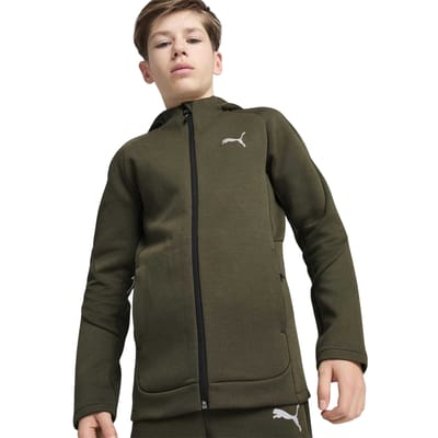 Puma Kinder/Kids Volledige Rits Hoodie (Donkere Olijf)