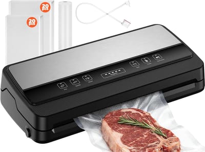 Vacuümmachine voor levensmiddelen - Vacumeerapparaat - Voedsel bewaren - 7-in-1 functie - 85 kpa - Zwart en zilver