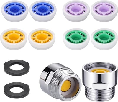 12 Sets Douche Doorstromingsregulator, Waterdoorstromingsbegrenzer, Waterbesparing voor Douchekop, Handdouche en Vaste Douchekop, 4L, 5L, 6L, 7L