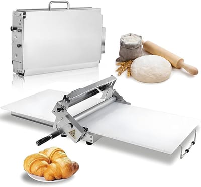 Deegrolmachine - Vouwdeegplaat - Bakken Thuis - 55 Dikte-instellingen - 103x58cm - Zilver