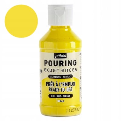 Pebeo Pouring Experiences Acrylverf 118ml - Primair Geel