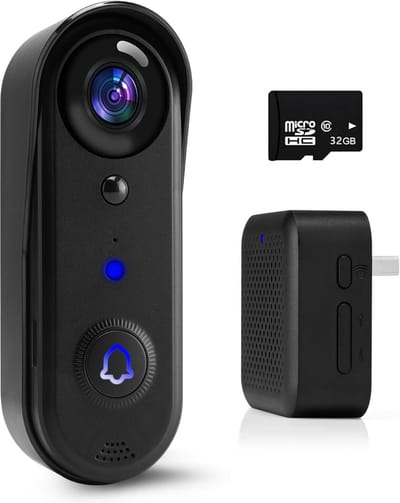 Draadloze Deurbel Camera met Chime en 1080P HD-Video