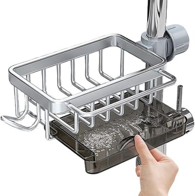 Praktische Keuken Organizer met Zelfafvoerende Bak voor Spons, Handdoekhouder en Badkameraccessoires