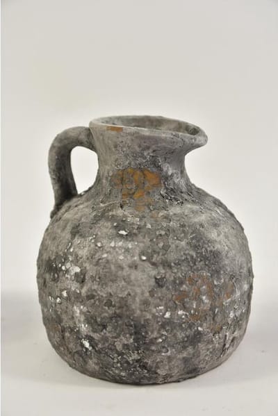 Kruiken En Flessen - Schenkkan ''raw'' Met Oor 14x14x15cm Grey