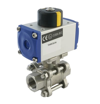 G1/4'' 2-Weg RVS Pneumatische Kogelkraan Dubbelwerkend - BL2SA3 - BL2SA3-014-PD-001