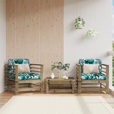 vidaXL - Tuinstoelen - 2 - st - geïmpregneerd - hout