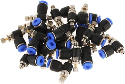 Pneumatische luchtstroomregelaar 4mm - Choke klep voor snelkoppeling, water- en luchtleidingen (20 stuks)