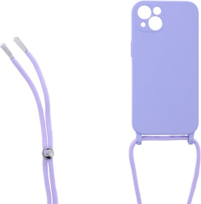 Ketting silicone telefoonhoesje Geschikt voor: iPhone 13 Pro Max - TPU - Silicone - Lila - ZT Accessoires