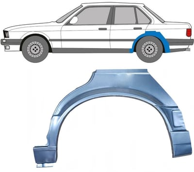 Reparatiepaneel achterspatbord voor BMW 3 E30 1987-1994 / Links