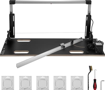 VEVOR Piepschuimsnijder Thermozaag Styrofoam Snijder Maximale Snijlengte 112cm Maximale Snijdikte 42cm Schuin Snijden 0-90°, Hete Draadsnijder Piepschuim Snijapparaat met 6 Snijdraden voor Snijschuim