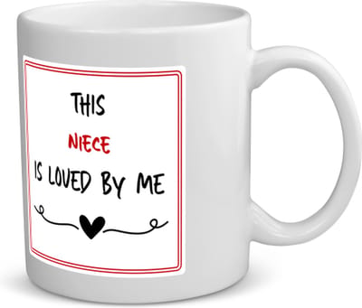 Akyol - this niece is loved by me koffiemok - theemok - Nicht - iemand die houdt van zijn nicht - verjaardag - cadeautje voor nicht - nicht artikelen - kado - geschenk - 350 ML inhoud