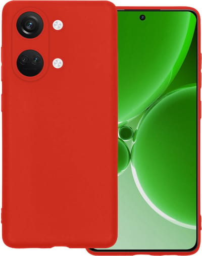 Hoesje Geschikt voor OnePlus Nord 3 - Sterk & Shockproof - Hoes Cover - Siliconen Case - Rood