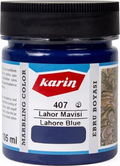 Ebru / Papiermarmer Verf - Lahore Blauw - 105 ml
