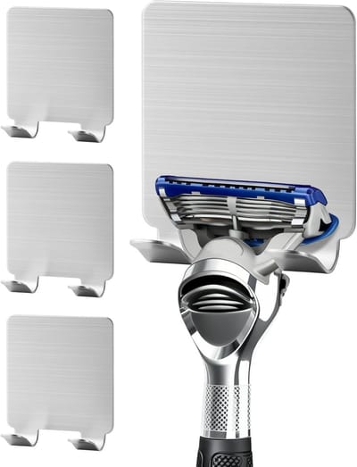 Multifunctionele Adhesive Haakjes voor Badkamer en Keuken - 4 Stuks - Rvs Scheerapparaat Houder, Telefoon, Handdoeken en Sleutels Organizer