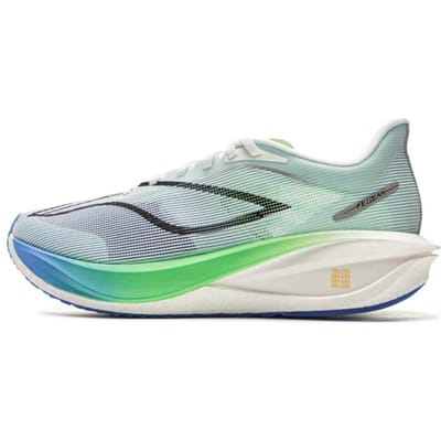 Li Ning Feidian 5 Challenger Ultralichte Technologie Hardloopschoenen Heren Sneakers Grijs Groen ARMV001-8 41