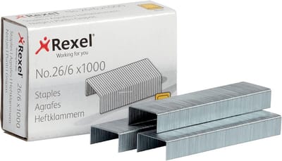 Nietjes 26/6mm Set van 1000 Stuks - Stalen Kantoorartikelen