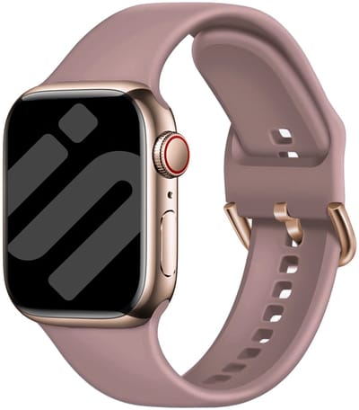 Strap-it Silk Silicone bandje - horlogebandje geschikt voor Apple Watch 1/2/3/4/5/6/7/8/9/10/11/SE/Ultra (2) (38/40/41/42mm) - Paars