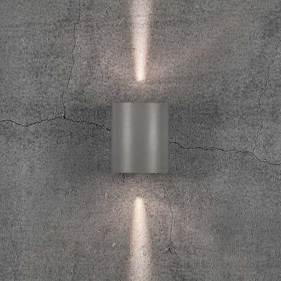 Nordlux LED buiten wandlamp Canto 2, grijs, 10 cm, up/down, IP44