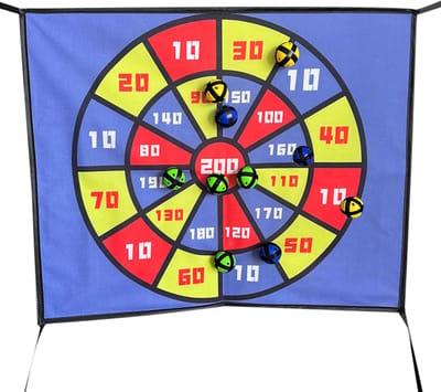 Kleverig Bal Dartbord - Plezier Spel - Hand-oog Coördinatie - Bevordert Familieband - 60x50 cm - Meerdere Kleuren