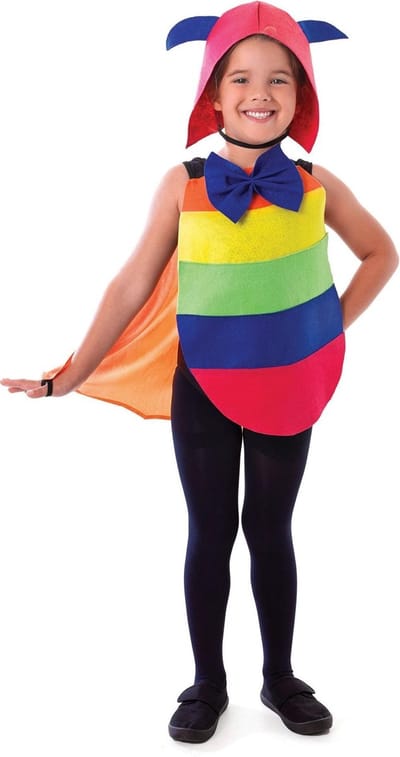 Bristol Novelty - Childrens - Kids - Caterpillar - Dress Up Kit - Multicoloured - Verkleedkostuum - Verkleden - Carnaval - Rups