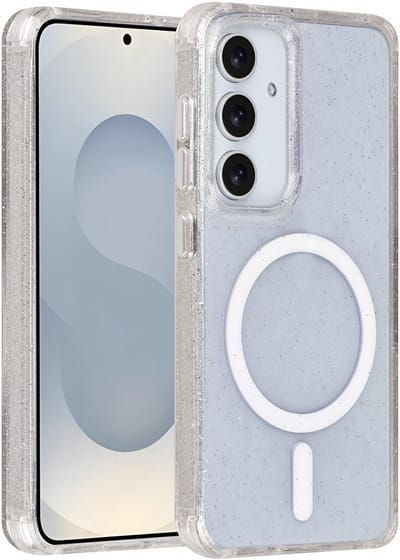 TUNIQ telefoonhoesje voor Samsung Galaxy S25 - MagSafe met glitter - Transparant