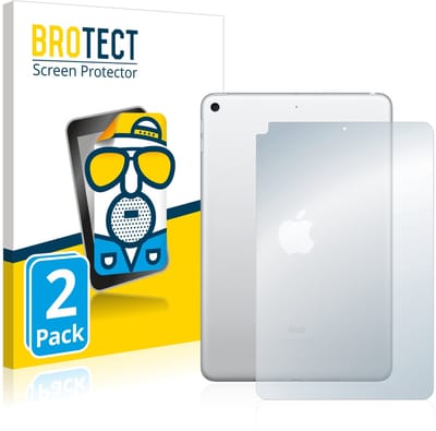 BROTECT - Screenprotector voor Apple iPad Mini 5 2019 (Achterkant, 5. Gen.) - Folie Beschermfolie matte 2 Stuks
