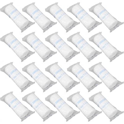 20 stuks Gaasverbandrol Zacht Ademend Rekbaar Wondverzorging Direct Absorberend Gaaswikkel white