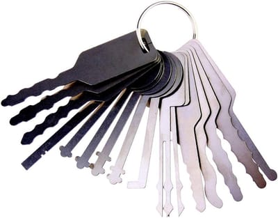 Car Jiggler Lock Pick Set - 16-delige sleutelset voor auto opening