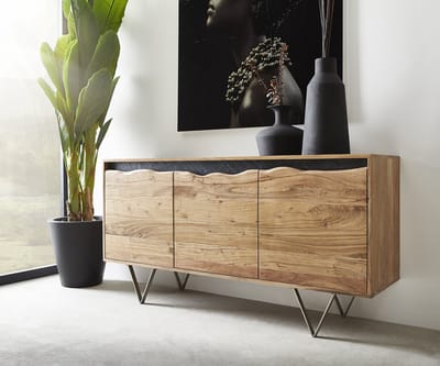Commode Stonegrace natuur 147x45x75 cm acacia 3 deuren
