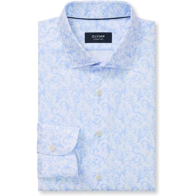 OLYMP Signature Overhemd, Tailored Fit, Signature Kent, Bleu