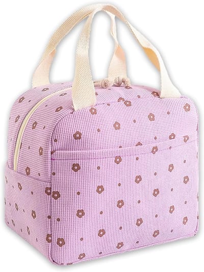 Koeltassen - Lunchtas - Handvat Riem - Koeltas - Lunch Bag - Geïsoleerde Koeltas - Picknicktas - 25.5*21*17cm - Geschikt voor werk, kantoor, reizen en picknicks（Paars）