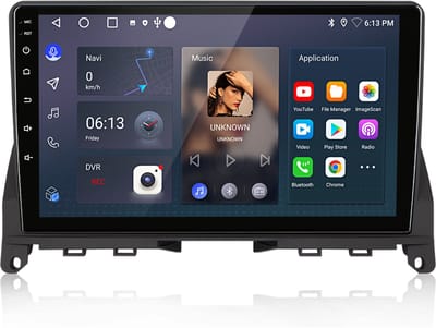 Junsun Android 15 Autoradio Geschikt Voor 2006-2011 Mercedes C Class W204 S204 Accessoires, Draadloze CarPlay & Andriod Auto, 6GB+128GB，DAB+, GPS-Navigatie, Bluetooth, Stuurwielbediening, WIFI, 4G Lte, 9 inch Touchscreen, DSP, Octa-core processor