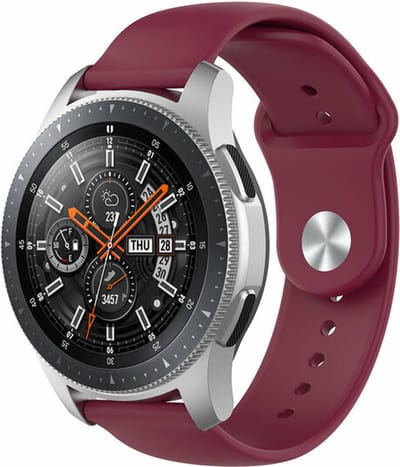 By Qubix - Geschikt voor Garmin bandje - Geschikt voor Garmin Vivoactive 4 / 4L - Rubberen sportband - Bordeaux - Smartwatch bandje 22mm